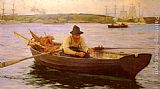 Fisherman Canvas Paintings - The Fisherman